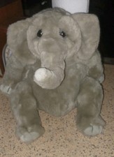 Dakin Lou Rankin Friends 11" Hoover Gray Sitting Elephant Plush Stuffed Animal