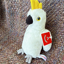 Aurora White Cockatoo Parrot Plush Stuffed Animal Yellow Crest Small 6-14 in