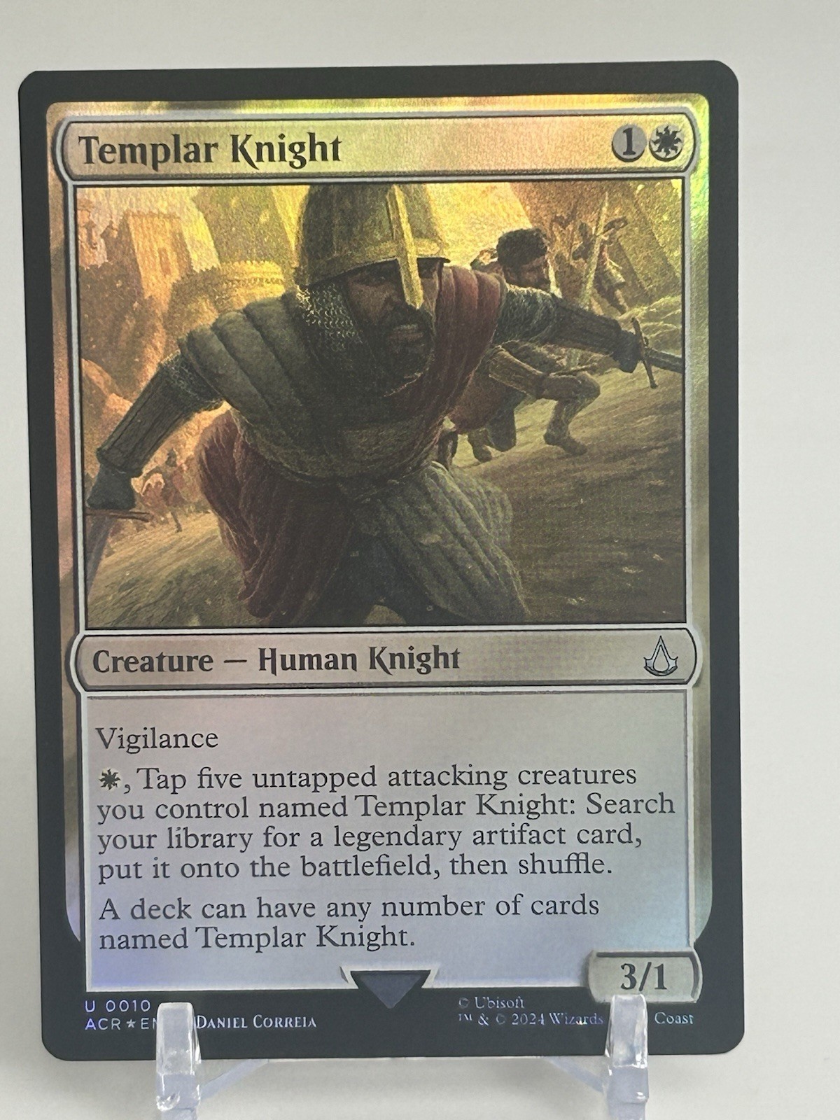 Templar Knight ◆FOIL◆ ACR 0010 Universes Beyond: Assassin's Creed Magic MTG 