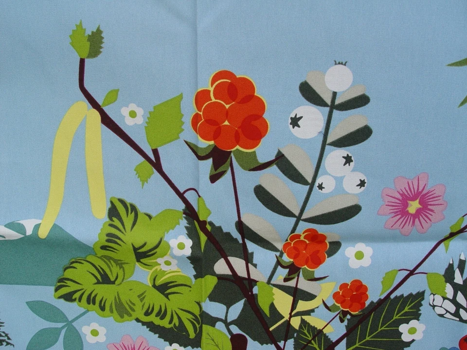 Annamoa Stoff Ikea Meterware Lotta Kühlhorn 2008 BERGE LANDSCHAFT RARITÄT Canvas - Bild 4 von 4