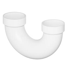 2 In. PVC DWV Return Bend H X H, White Rigid PVC Drain, Waste Vent Fitting, 3