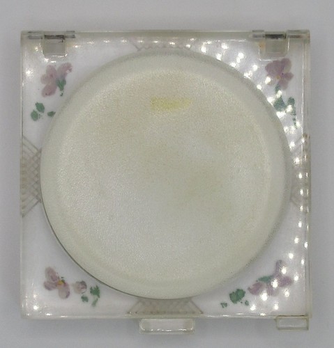 Polvo Acrílico Lucite Vintage Años 40 Compacto Pintado a Mano Floral Mediados de Siglo - Imagen 4 de 8