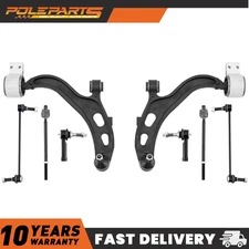 8X Front Lower Control Arms Ball Joint Tie Rods End for 2010-12 Ford Flex Taurus