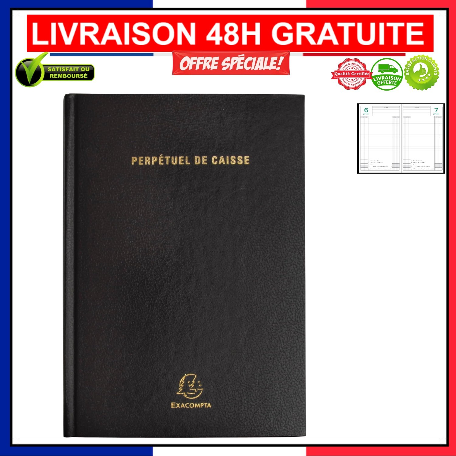 Agenda Professionnel Exacompta A5 Registre Recettes Dépenses Micro-Entreprise