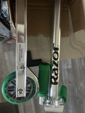 Razor A Scooter Kick Scooter Adjustable Off Road Silver/Green