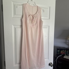 Vtg Gossard Artemis Style 05192 Pink Nightgown Embroidery Sleeveless Sz S/M USA