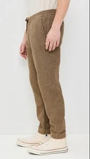 Taylor Stitch Apres Pant Cypress Sashiko Jogger Beige Tan Size Medium 30” Inseam