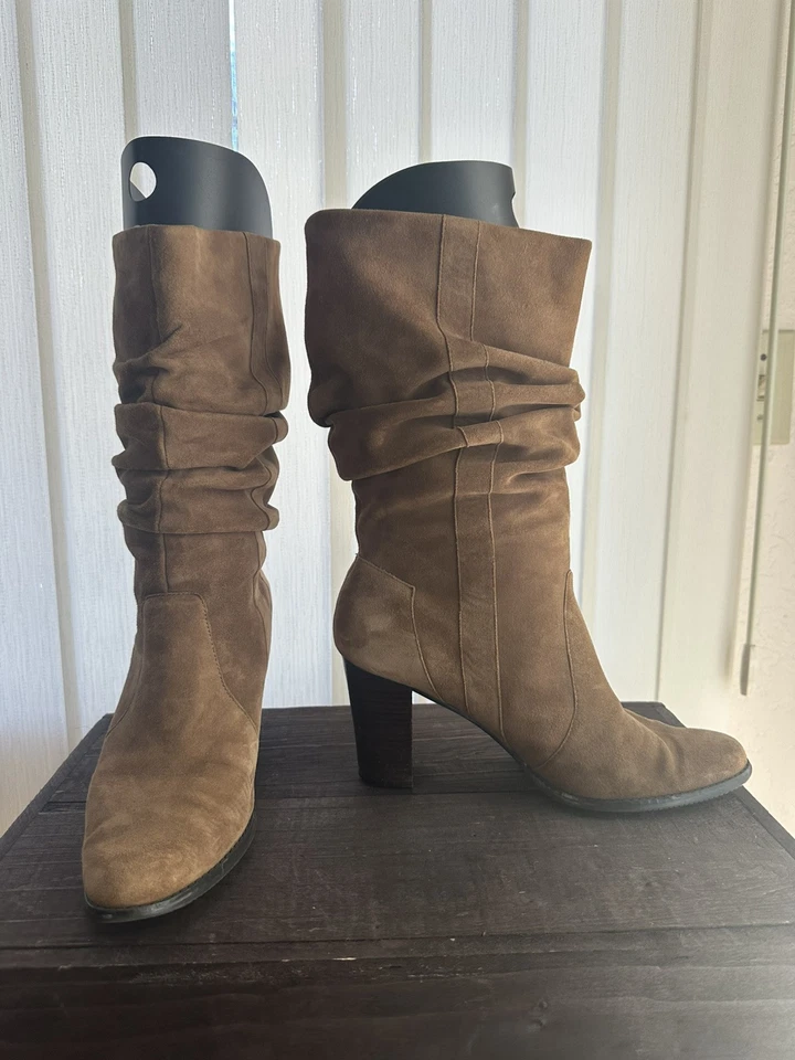 Alfani Women's Mocha Suede Boots, Western Country Cottagecore Festival, Sz 9 - Image 2 of 4