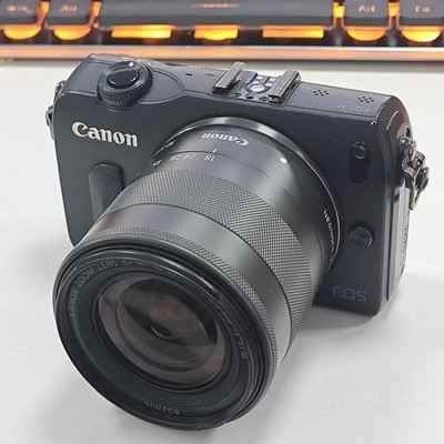 Canon EOS M 18.0 MP Black Compact Systems Camera with EF-M18-55mm Lens English