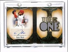 2026 Topps Tier One James Wood Die-Cut Jersey Auto Booklet #34/49 Nationals