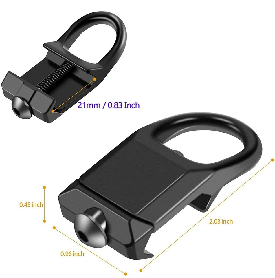Rail Mount Sling Adapter Low Profile Attachment Point for Picatinny Weaver Steel - Image 3 of 4