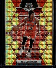 2022-23 Panini Mosaic #197 Ayo Dosunmu Reactive Yellow