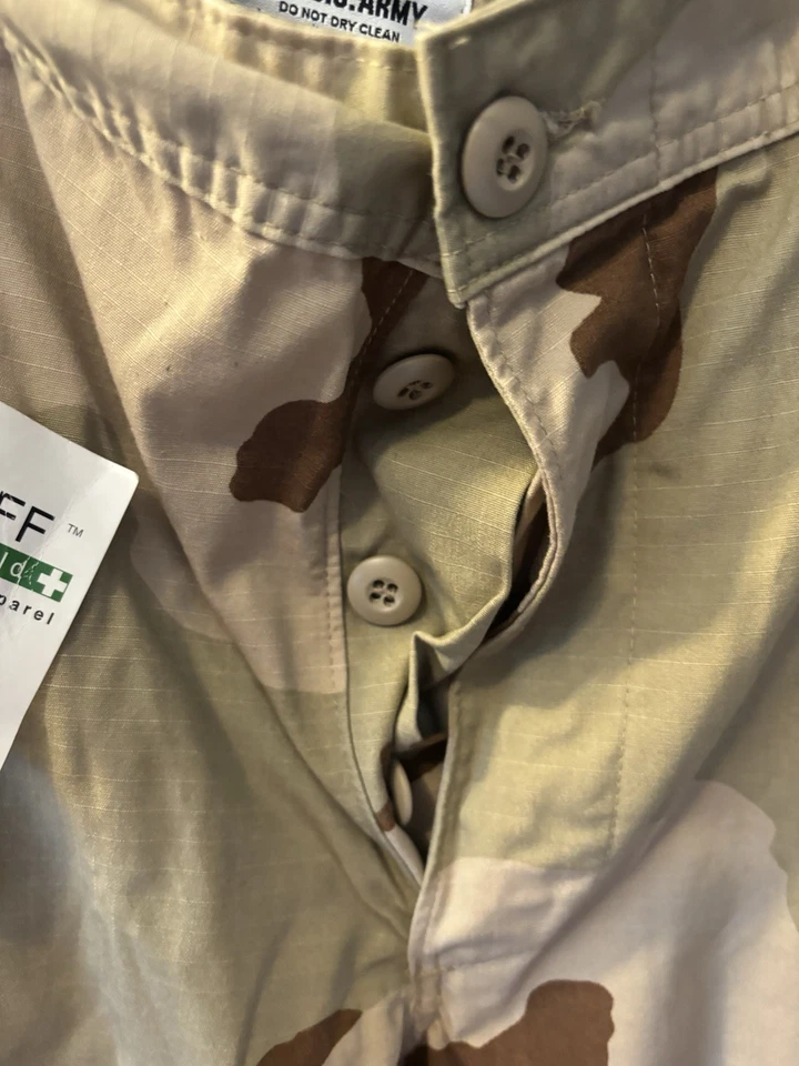 NWT US Army Military Camo Pants Trousers Buzz Off Insect Shield BDU Large Short - Image 4 of 4