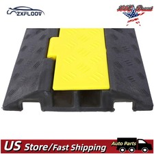 Cable Protector Ramp 2 Channels - 11000 LBS Rubber Speed Bump 3 Packs