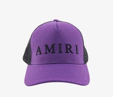 BNWT Mike Amiri Logo Baseball Cap Trucker Hat Designer Accessory Purple