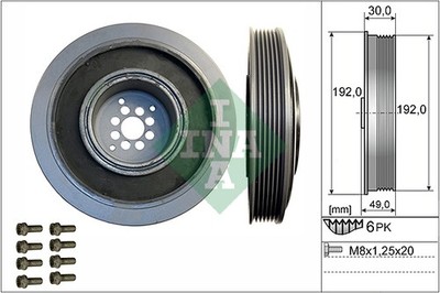 INA 544 0102 20 Riemenscheibensatz, Kurbelwelle für AUDI,VW