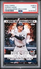 2022 Topps   Aaron Judge   HR  Challenge  -SR. 2 - Code    #HRC-6     PSA  9