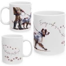 11 Unzen Keramik Englisch Setter Becher, Hund Design, Geburtstagsgeschenk, Kaffeetasse, Teetasse