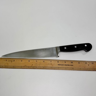 Wusthof Dreizackwerk Solingen 4582 Chef's Knife 8 Inch German Steel Black Handle