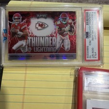 2020 Playoff Thunder Lightning Red Patrick Mahomes Edwards Helaire PSA 10 Gem