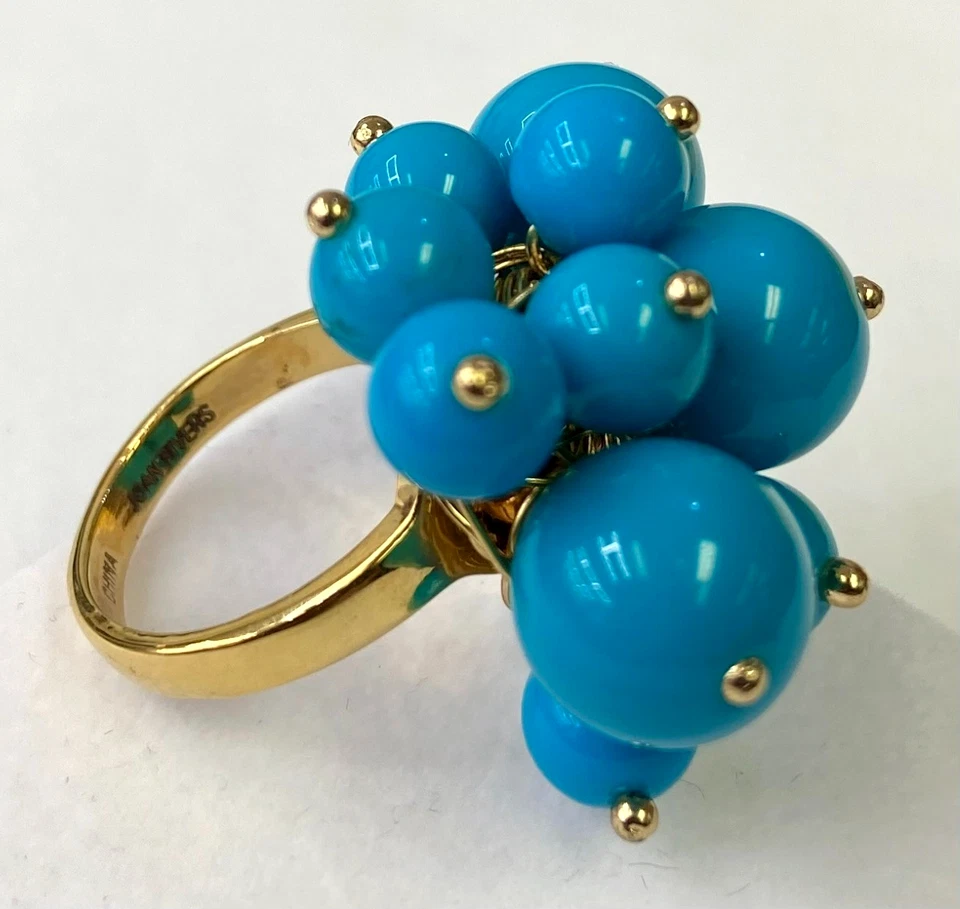 Anillo QVC Joan Rivers racimo de cuentas talla 9 Foto 2 de 4