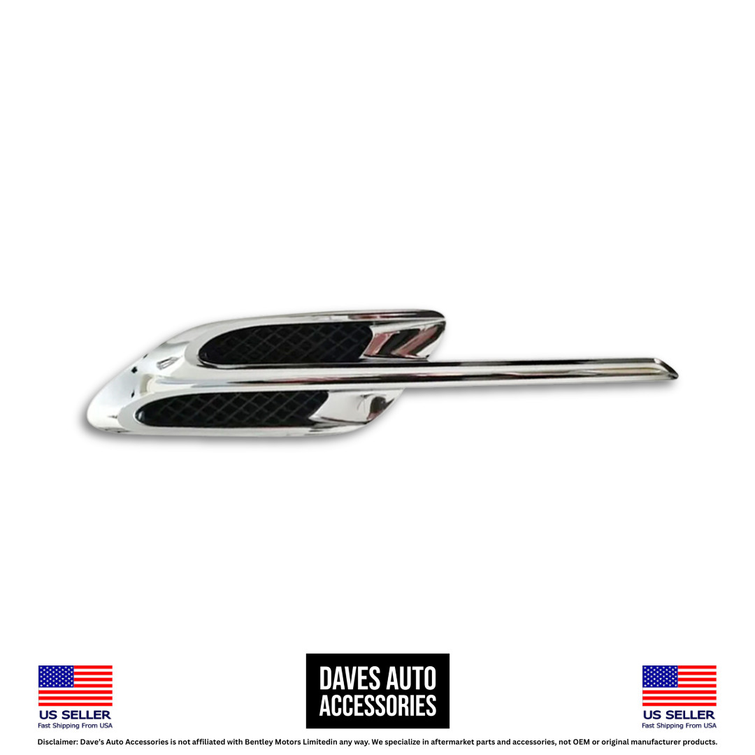 Aftermarket 2016-2018 Bentley Continental GT GTC Chrome Fender Air Vent Grilles