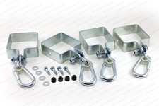 4x hak huśtawkowy 9x9 cm kwadratowe zaciski huśtawki huśtawka z karabińczykiem