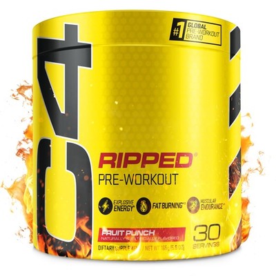 Cellucor C4 Ripped Pre Workout Powder Fruit Punch - Creatine Free Clumpy