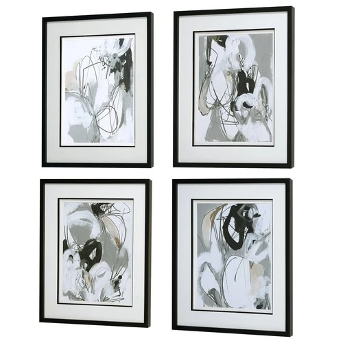 Uttermost 41419 Tangled Threads Abstract Framed Prints, S/4 - Picture 4 of 5