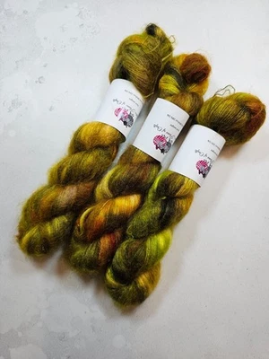 Handgefärbtes Kid Mohair Seide Garn, Lace Gewicht, 50G, TURNING LEAVES - Bild 1 von 4