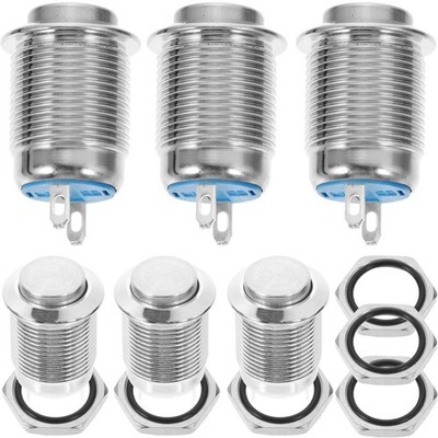 6PCS -Druckknopfschalter 12mm Drücken zum Startknopf Ersatz Auto Reset Switch