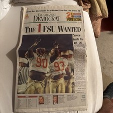 1994 Tallahassee Democrat FSU Nat&rsquo;l Champs Newspaper, Jan 2, 100% Complete, Mint