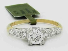 GENUINE 0.53 Cts DIAMONDS ENGAGEMENT RING 14k GOLD - Free Certificate Appraisal
