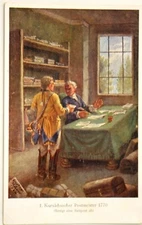 2941 Ak Kursächs. post-Meister 1770 Fertigt Reitpost From post Office Mailman