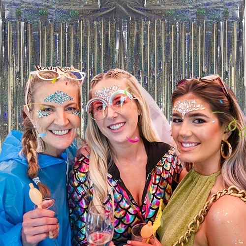 Lámina Flecos Oropel Brillo Telón de Fondo Cortinas Boda Cumpleaños Fiesta Decoración - Imagen 7 de 25