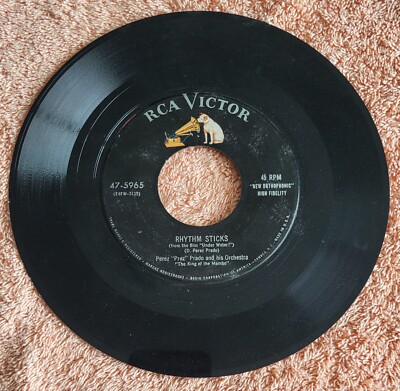 Perez Prado....''Cherry Pink and Apple Blossom White & Rhythm Sticks'' 45 RPM 7'' 