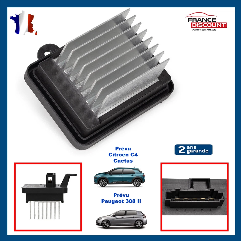 Resistance de Chauffage Ventilateur Peugeot 308 II Citroën C4 Cactus 1610497380 - Photo 1/4