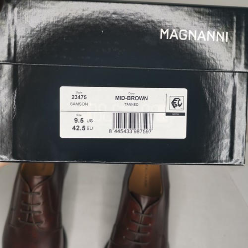 Magnanni Samson Burnished Cap Toe Derby Shoes Men's Size 9.5 M - Picture 7 of 10