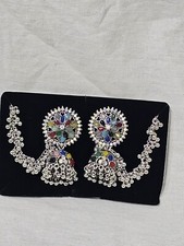 Indian jumka EARINGS WITH ear chain
