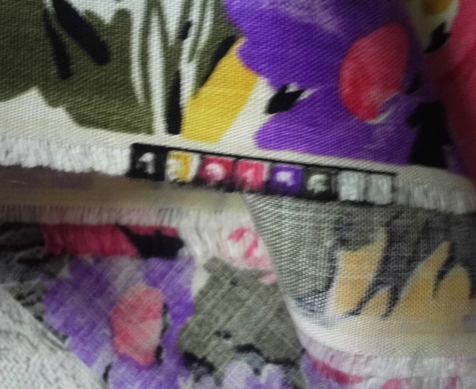 Bright Flowers On Cotton Material By Omega 58 X 192 Inches - Image 4 of 4