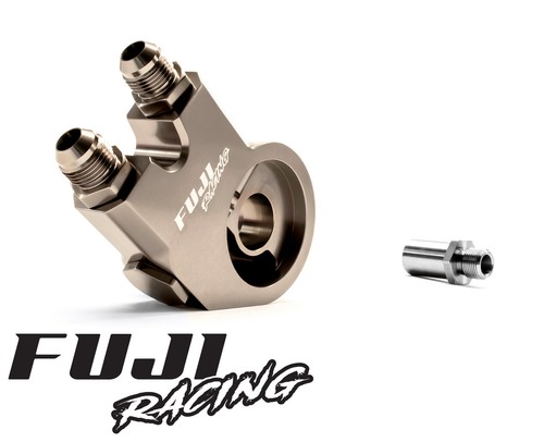 Thermostatic Oil Cooler Adaptor 80c AN10 Fits: Subaru Impreza WRX STi EJ20 EJ25 - Picture 2 of 4