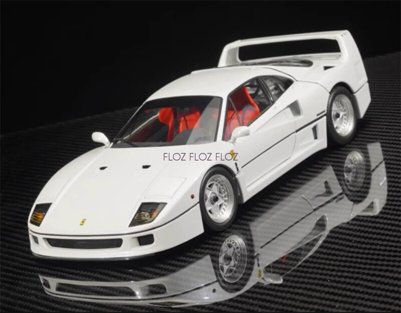 Kyosho Ferrari F40 ホワイト 1/18 1/18 BBR & Kyosho Ferrari F40 (White with Silver Wheels