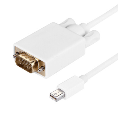 Mini Displayport Male to VGA Male Adapter Cable Full HD Display Converter Cor...