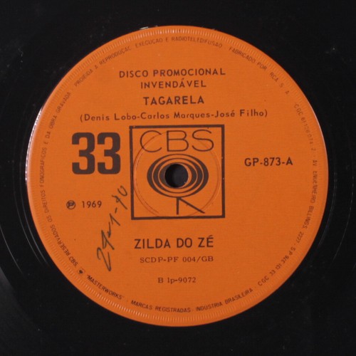 ZILDA DO ZE: tagarela / contigo eu vou CBS 7" Single 45 RPM - Picture 1 of 2