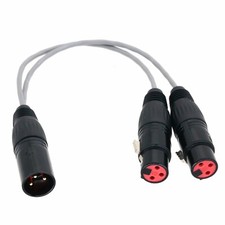 XLR 3Pin 1 Male to 2 Female 1M2F 8  Canare L2B2AT Audio Splitter Balanced Cable