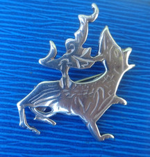 Ola Gorie Maeshowe Dragon Brooch Stg Silver Orkney Scottish hm 1970 Edinburgh