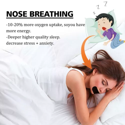 60pcs Strip Mouth Tape Advanced Gentle for Better Nose Improved Breathing-effect - Bild 4 von 8