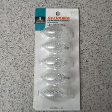 5 C9 Warm White LED Faceted Christmas Light Bulbs LED 3 Volts FAST SHIPPING NEW