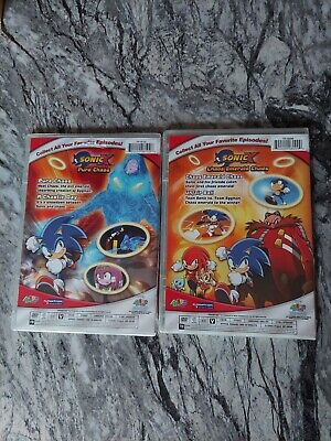 Lot of 2 Sonic X: Pure Chaos Emerald Chaos DVD Slim Cases