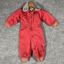 VINTAGE 40s 50s Plapet Togs Polar Pal Toddler Snowsuit Winter Suit Wool Zipper